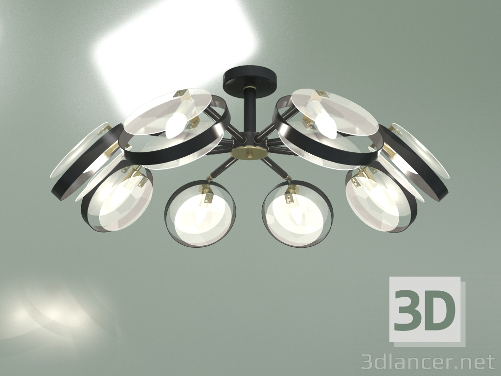 modèle 3D Lustre de plafond Gallo 70121-8 (noir) - preview