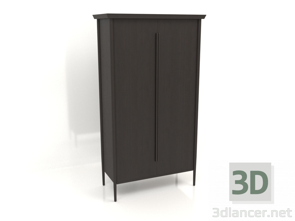 3d model Armario MC 03 (1114х565х2000, marrón madera oscuro) - vista previa