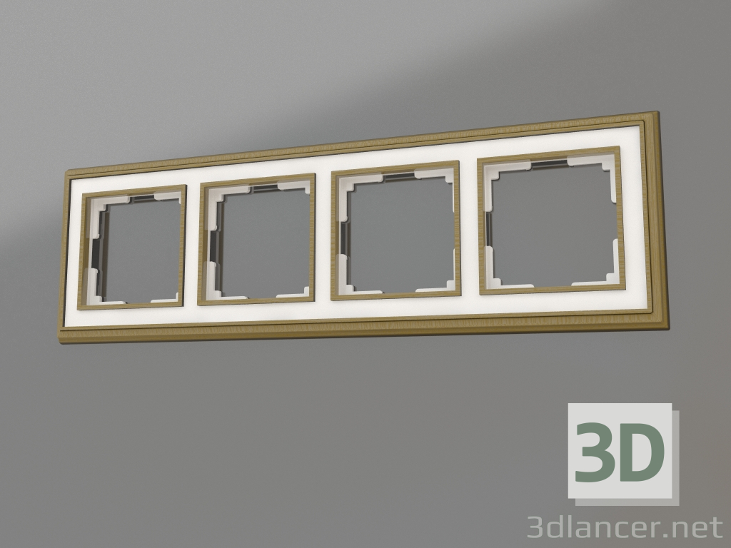 3d model Frame for 4 posts Palacio (bronze-white) - preview