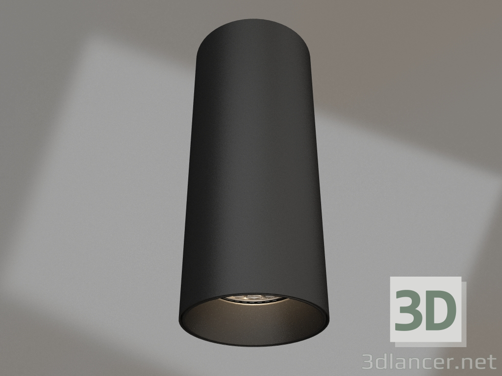 modello 3D Lampada SP-POLO-SURFACE-R65-8W Warm3000 (BK-BK, 40°) - anteprima