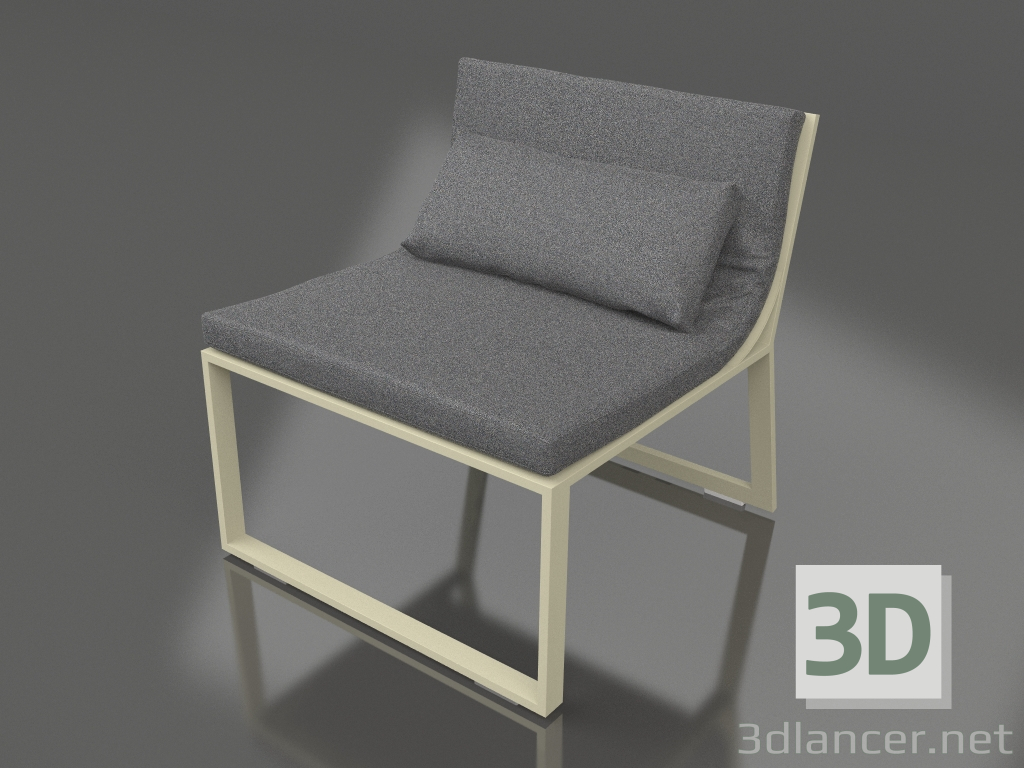 modello 3D Poltrona lounge (Oro) - anteprima