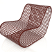 3d model Club chair without rope (Wine red) - preview