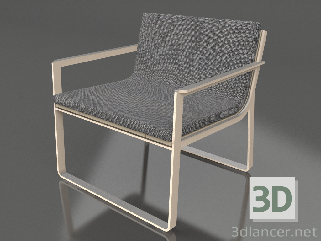 modèle 3D Fauteuil club (Sable) - preview