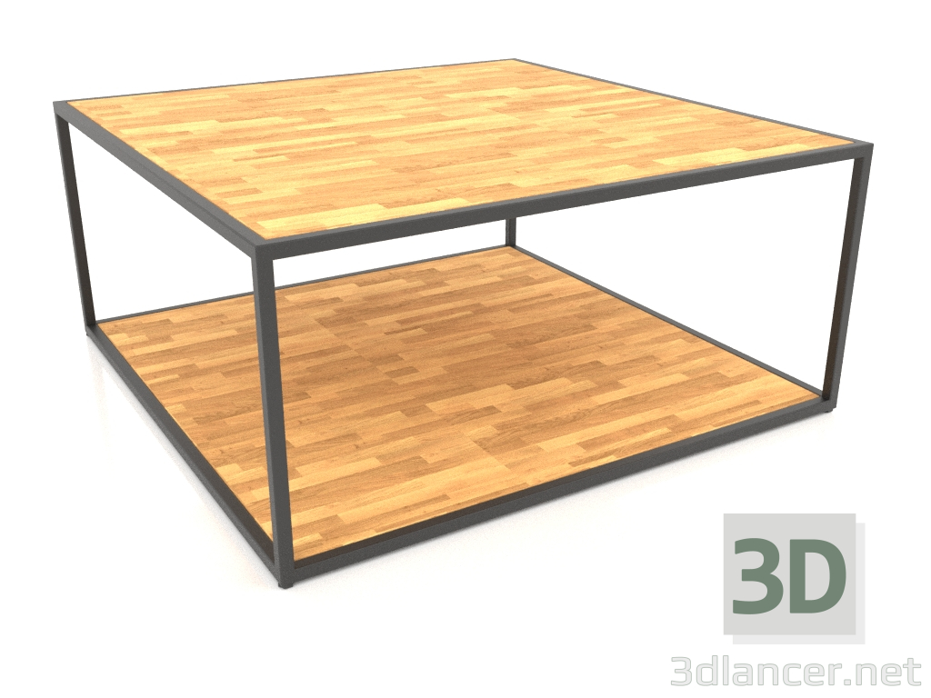 3d model Two-level square coffee table (WOOD, 100X100X50) - preview