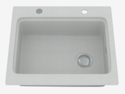 Lavabo, 1 bol sans aile pour le séchage - Gris métallisé Moderne (ZQM S103)