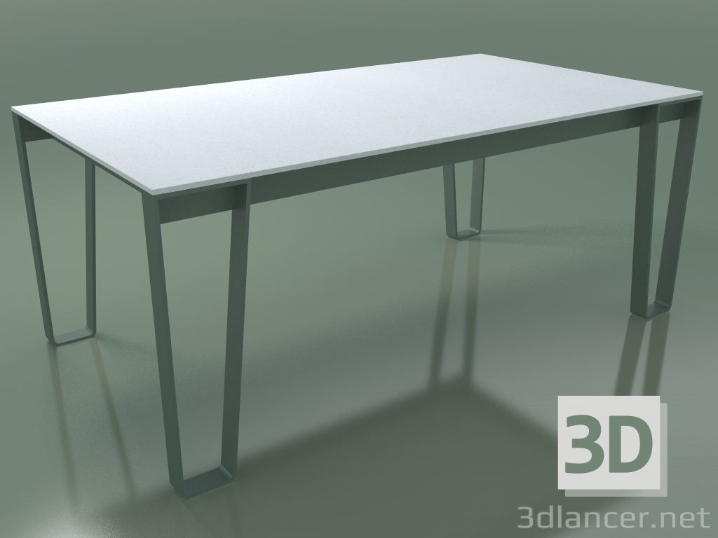 3d model Mesa de comedor al aire libre InOut (938, ALLU-SA, listones de piedra de lava esmaltada blanca) - vista previa