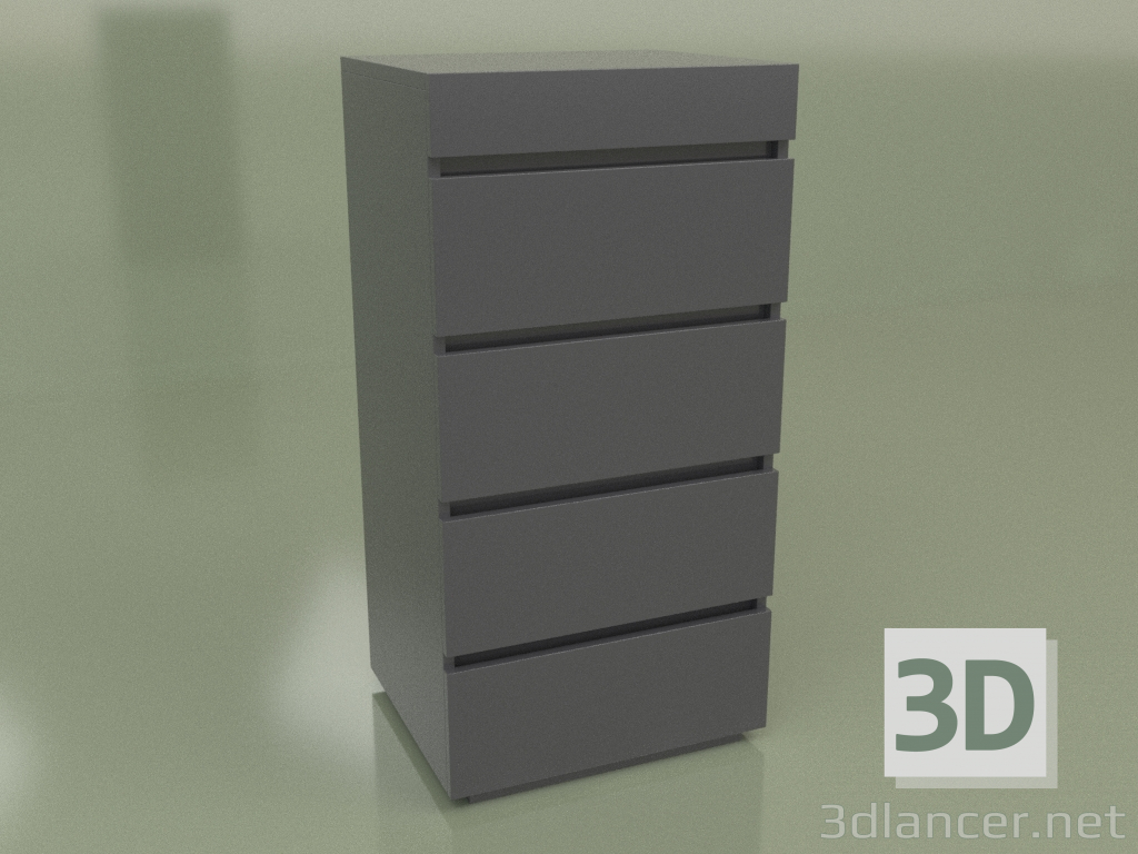 3d model Cajonera Mn 340 (Antracita) - vista previa