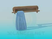 Wooden towel rack