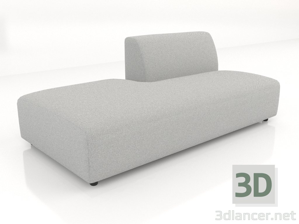 3d model Módulo sofá 1 plaza (L) 180x90 extendido hacia la izquierda - vista previa