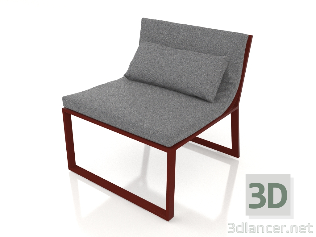 3d model Lounge chair (Wine red) - preview