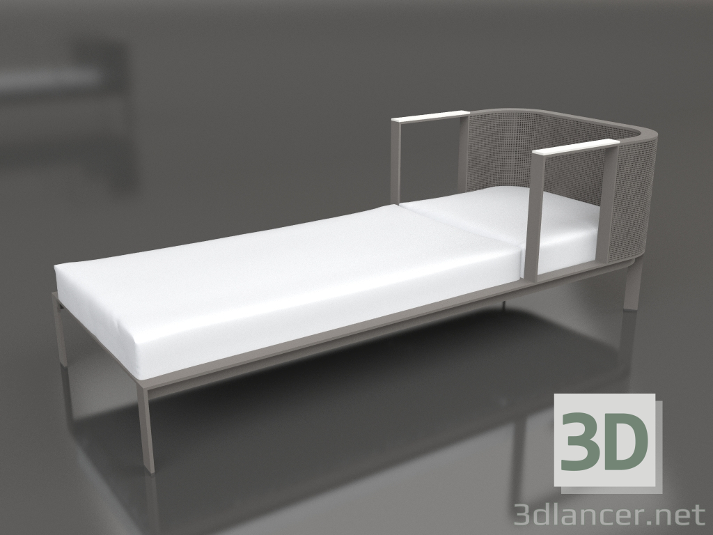 Modelo 3d Chaise longue (cinza quartzo) - preview