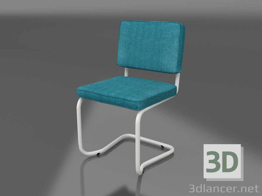 3d model Ridge Rib Kink Chair (Blue) - preview