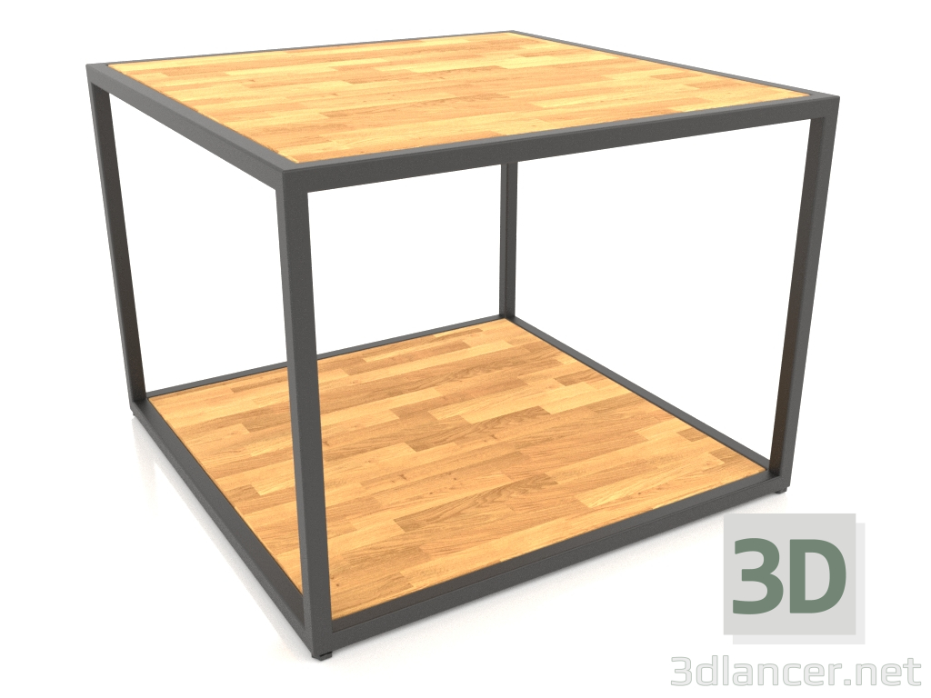 3D Modell Quadratischer Couchtisch mit zwei Ebenen (HOLZ, 60X60X44) - Vorschau