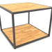 3d model Two-level square coffee table (WOOD, 60X60X44) - preview