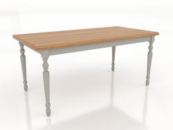 Table à manger 1600x800 mm (RAL 7044, chêne naturel)