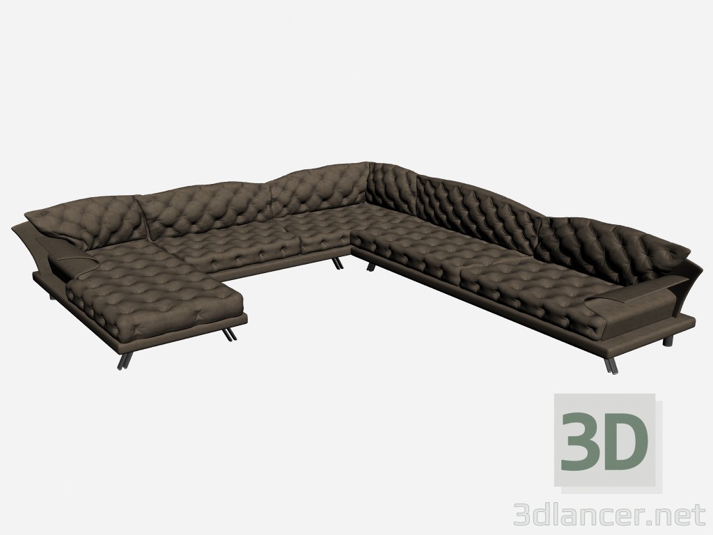 3D Modell Sofa Ecke Super Roy Capitonne 3 - Vorschau