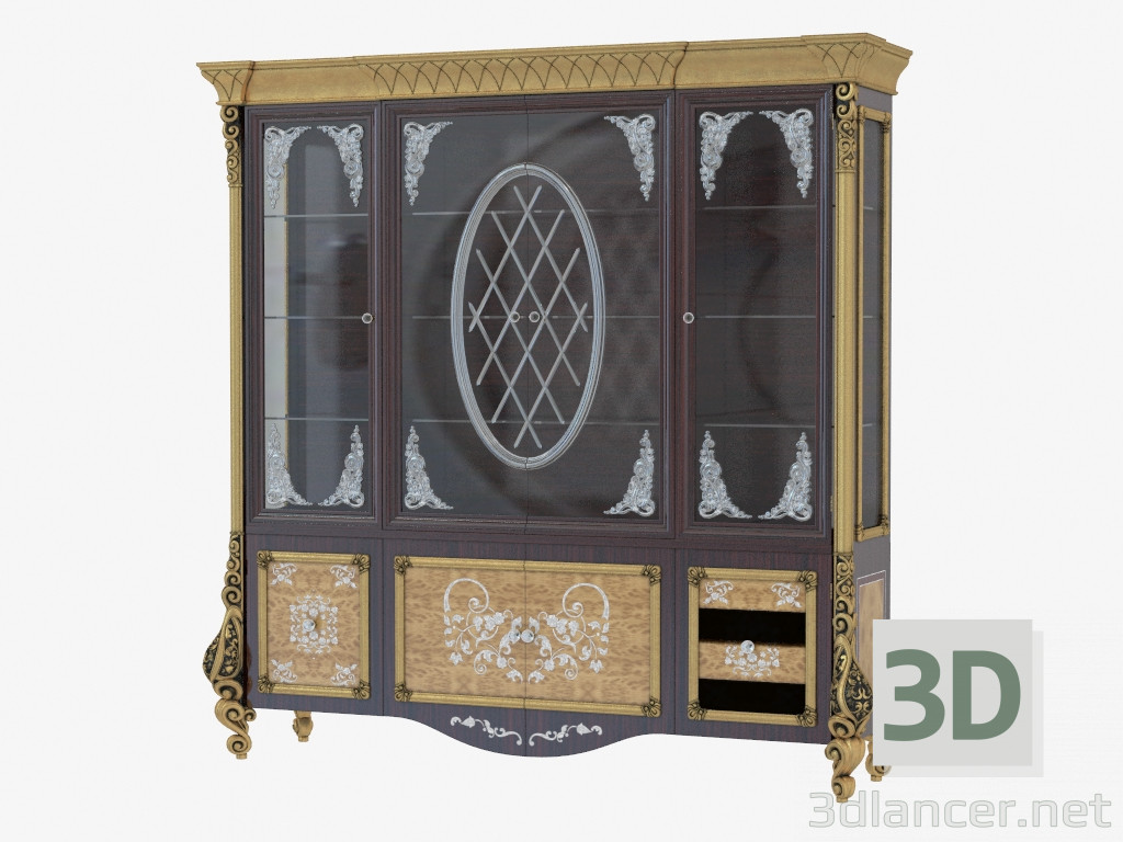 modèle 3D Showcase dans le style classique 512A - preview