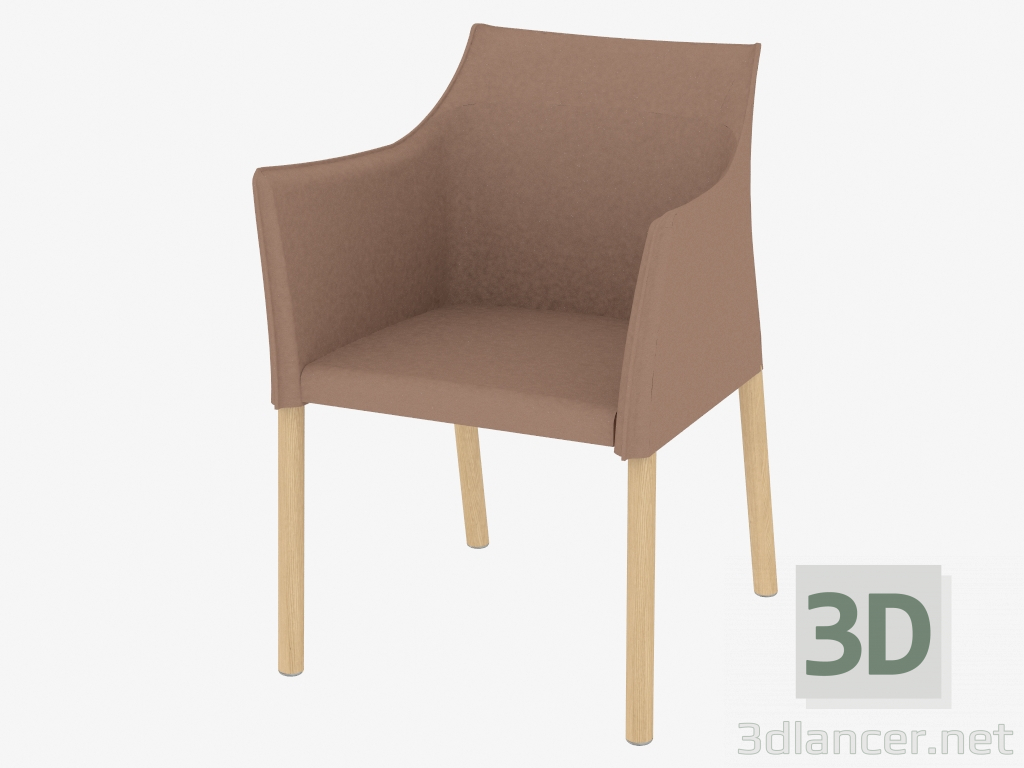 modello 3D Sedia in pelle Chair Chair - anteprima