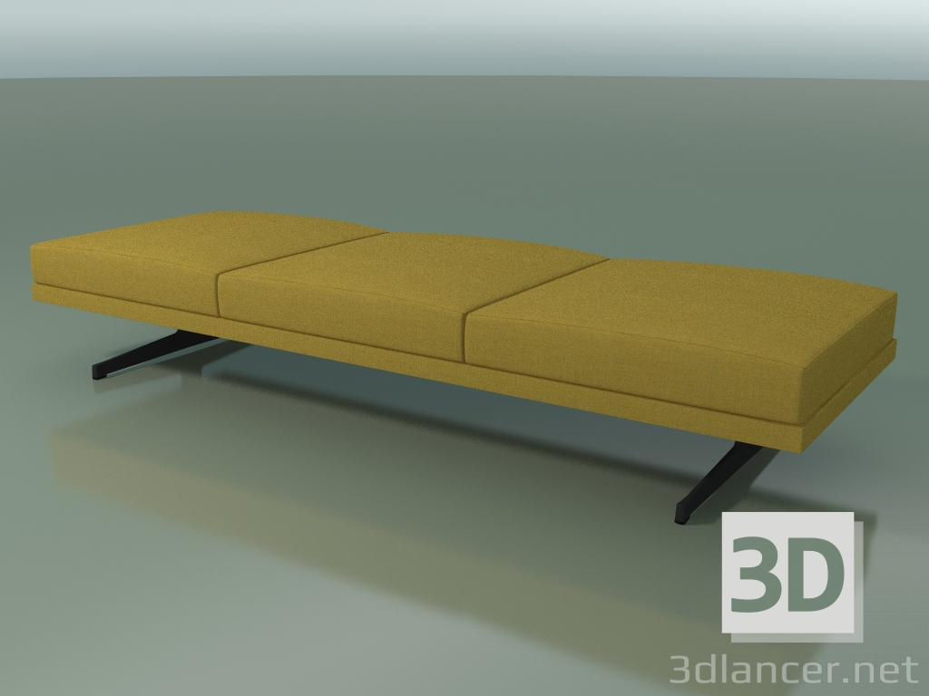 3d model Banco triple 5202 (patas en H) - vista previa