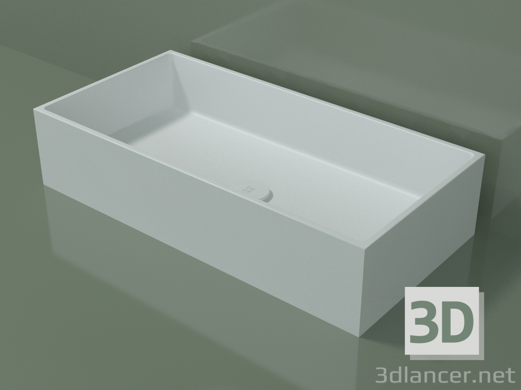 3d model Lavabo sobre encimera (01UN41101, Glacier White C01, L 72, P 36, H 16 cm) - vista previa