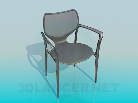 3d model Stool on a metal framework - preview