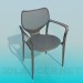 3d model Stool on a metal framework - preview