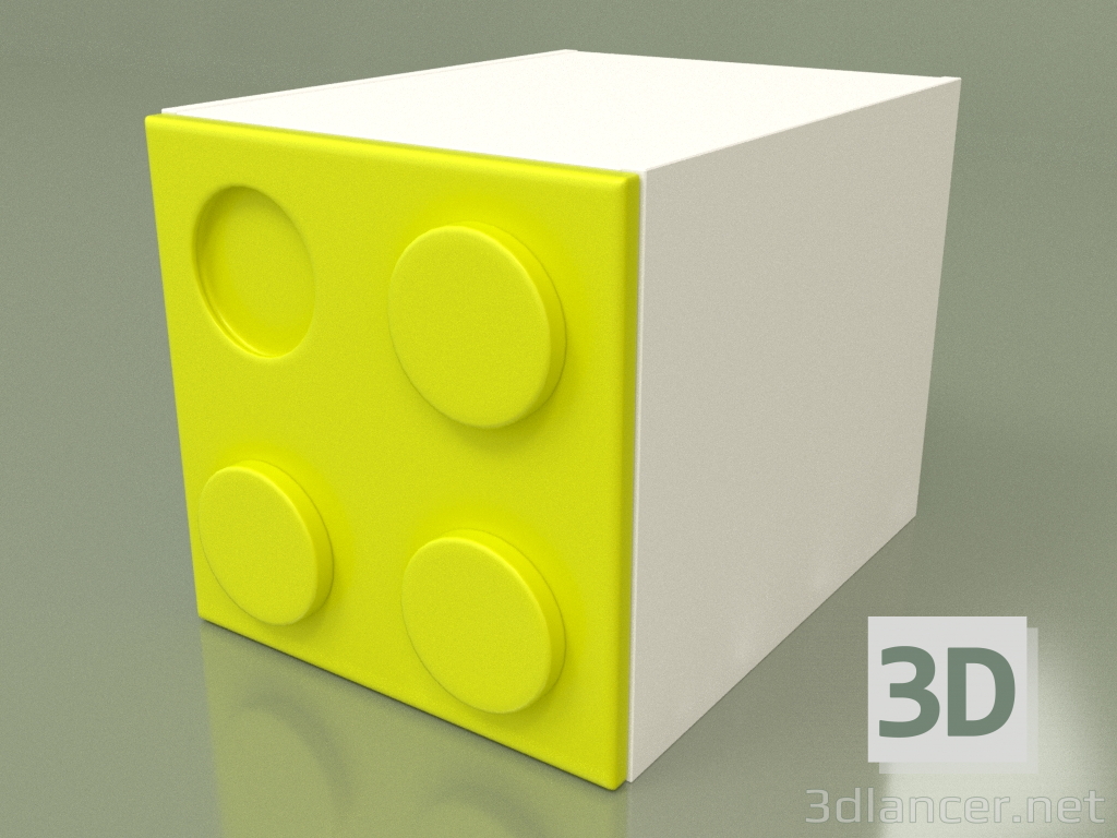 3d model Children's wardrobe-cube (Lime) - preview