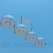 modello 3D Lampadario a bracci - anteprima