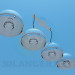 modello 3D Lampadario a bracci - anteprima