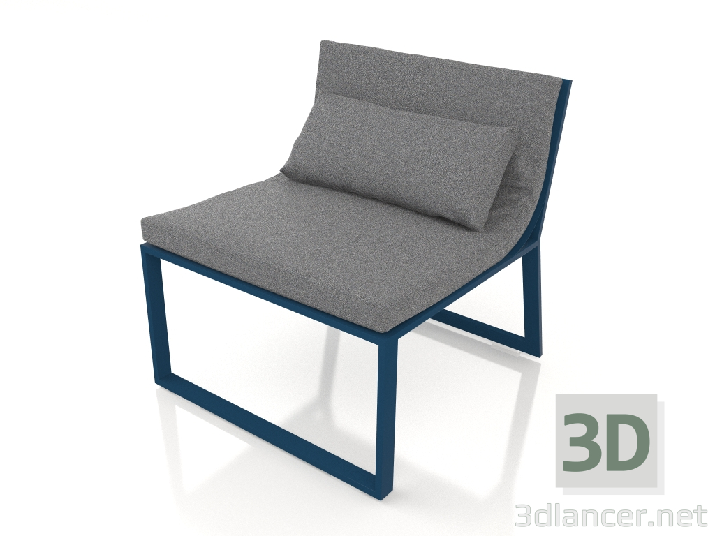 3d model Lounge chair (Grey blue) - preview