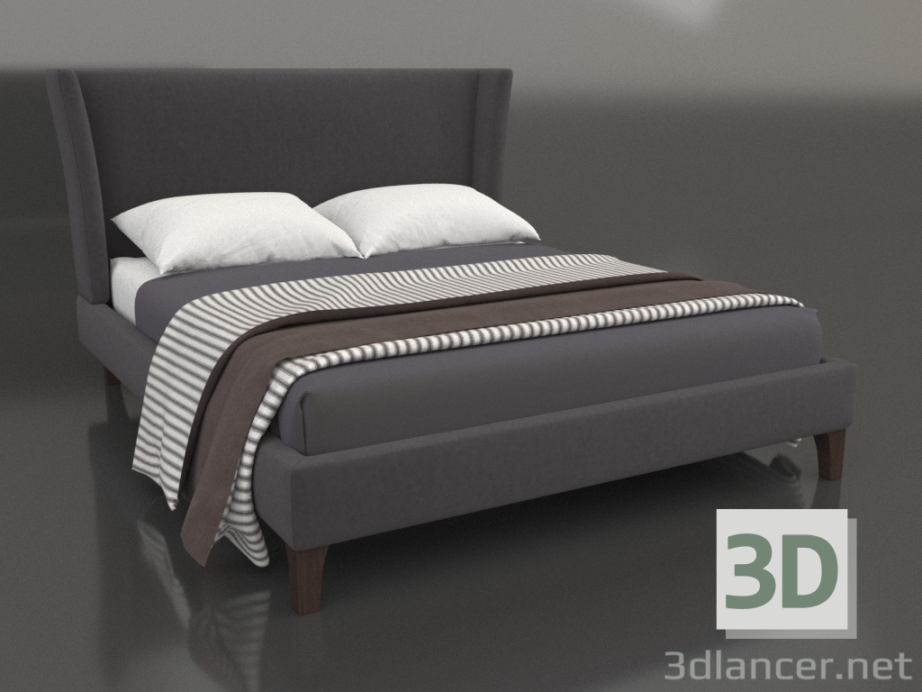 3d модель Дизайнерская кровать Zach – превью