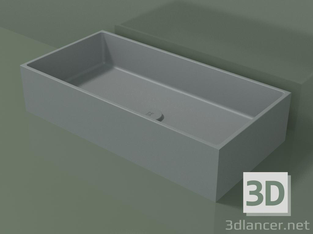 modello 3D Lavabo da appoggio (01UN41101, Silver Grey C35, L 72, P 36, H 16 cm) - anteprima