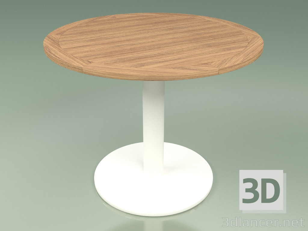 modello 3D Tabella 003 (Metallo Latte, Teak) - anteprima