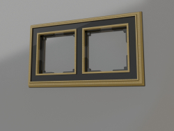 Cornice per 2 montanti Palacio (bronzo-nero)