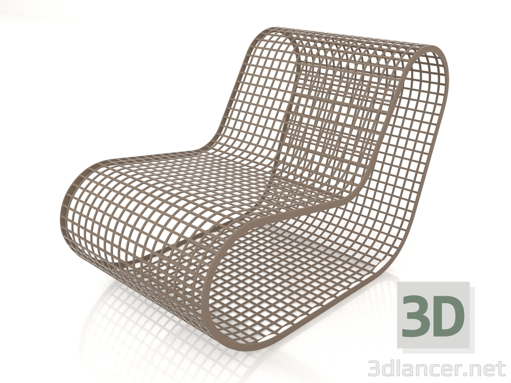 modèle 3D Fauteuil club sans corde (Bronze) - preview