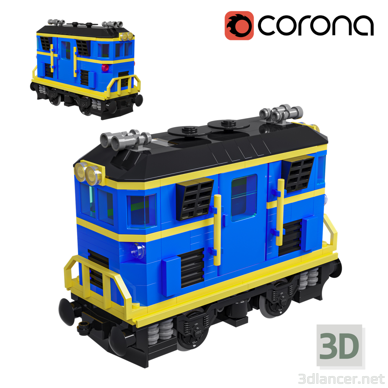 3D Tren Mini Dizel-Elektrikli Söndürücü Sınıf C modeli satın - render