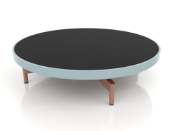 Table basse ronde Ø90x22 (Bleu gris, DEKTON Domoos)