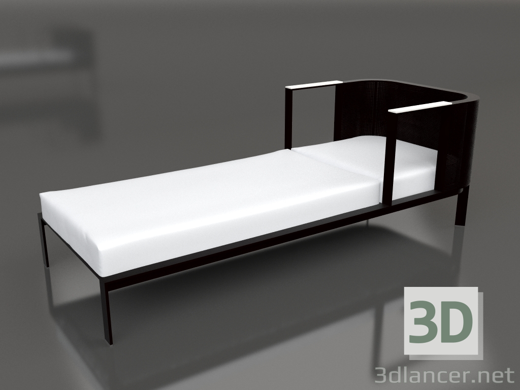 3d model Tumbona (Negro) - vista previa