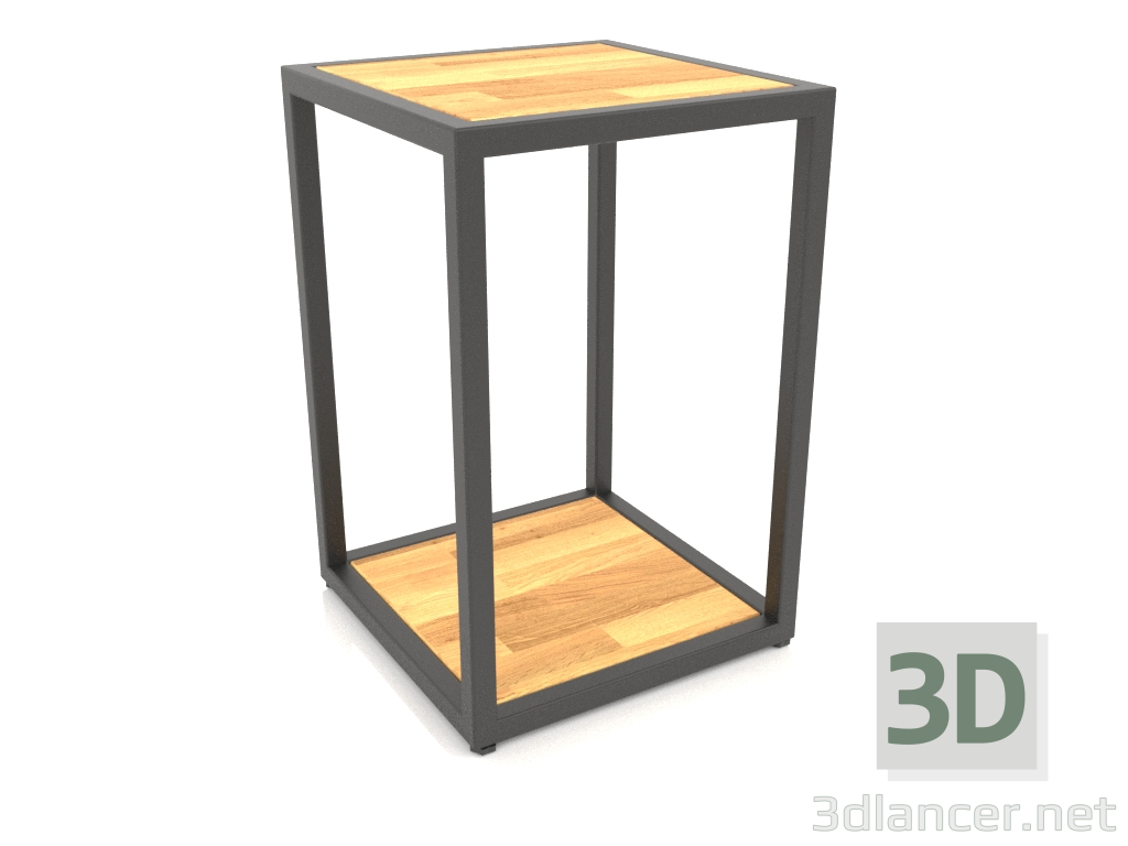 modèle 3D Table basse carrée à deux niveaux (BOIS, 30X30X44) - preview