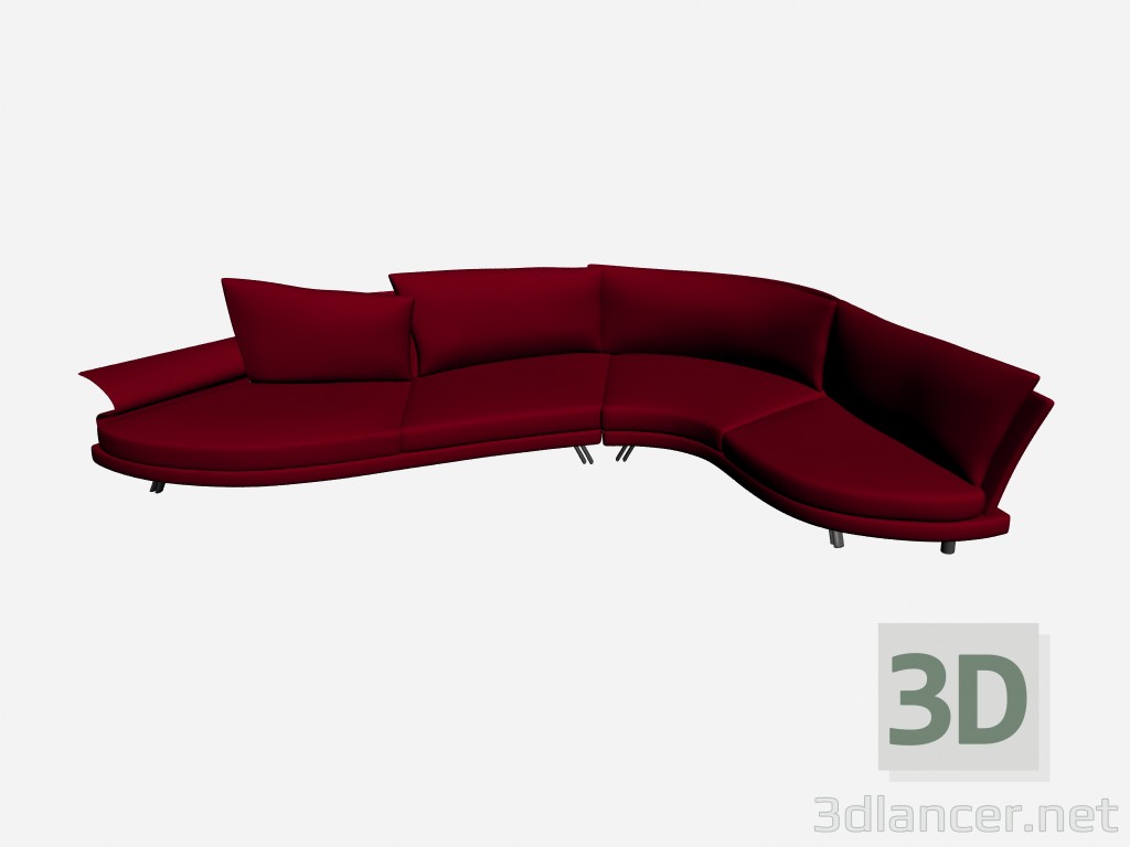 3d model Sofá Super roy esecuzione speciale 1 - vista previa