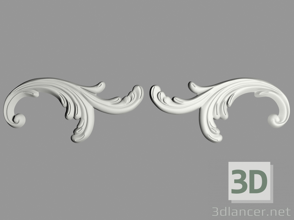 modello 3D Decorazioni murali (F81) - anteprima