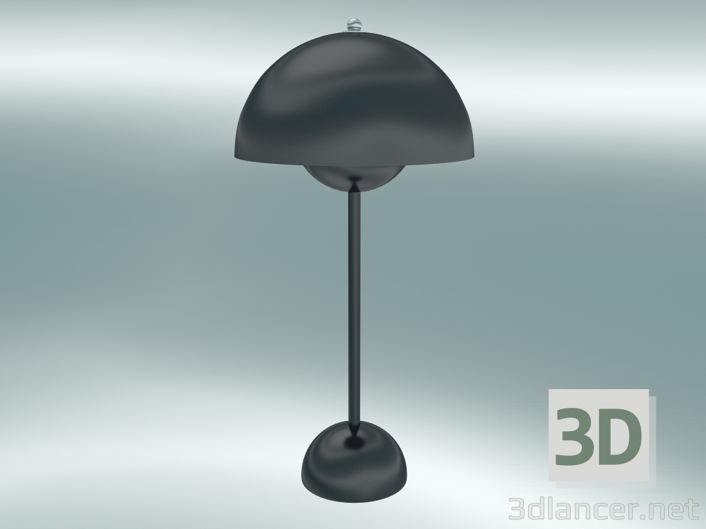 modello 3D Lampada da tavolo Vaso da fiori (VP3, Ø23cm, H 50cm, Nero Blu) - anteprima