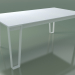 3d model Mesa de comedor exterior InOut (938, aluminio lacado blanco, listones de piedra de lava esmaltada bl - vista previa