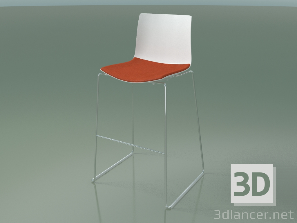 modèle 3D Tabouret de bar 0305 (sur une glissière, avec un oreiller sur le siège, polypropylène PO00101) - preview