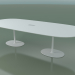 3d model Oval table 0665 with insulating sleeve for wires (H 74 - 300x131 cm, M02, V12) - preview