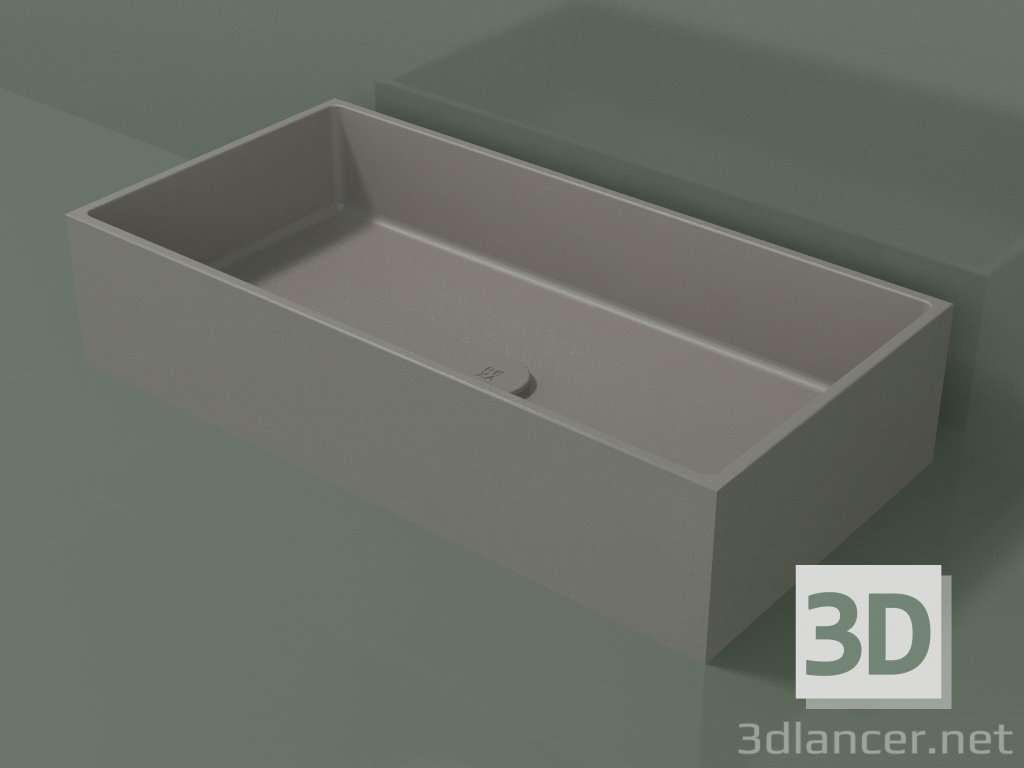 3D modeli Tezgah üstü lavabo (01UN41101, Clay C37, L 72, P 36, H 16 cm) - önizleme