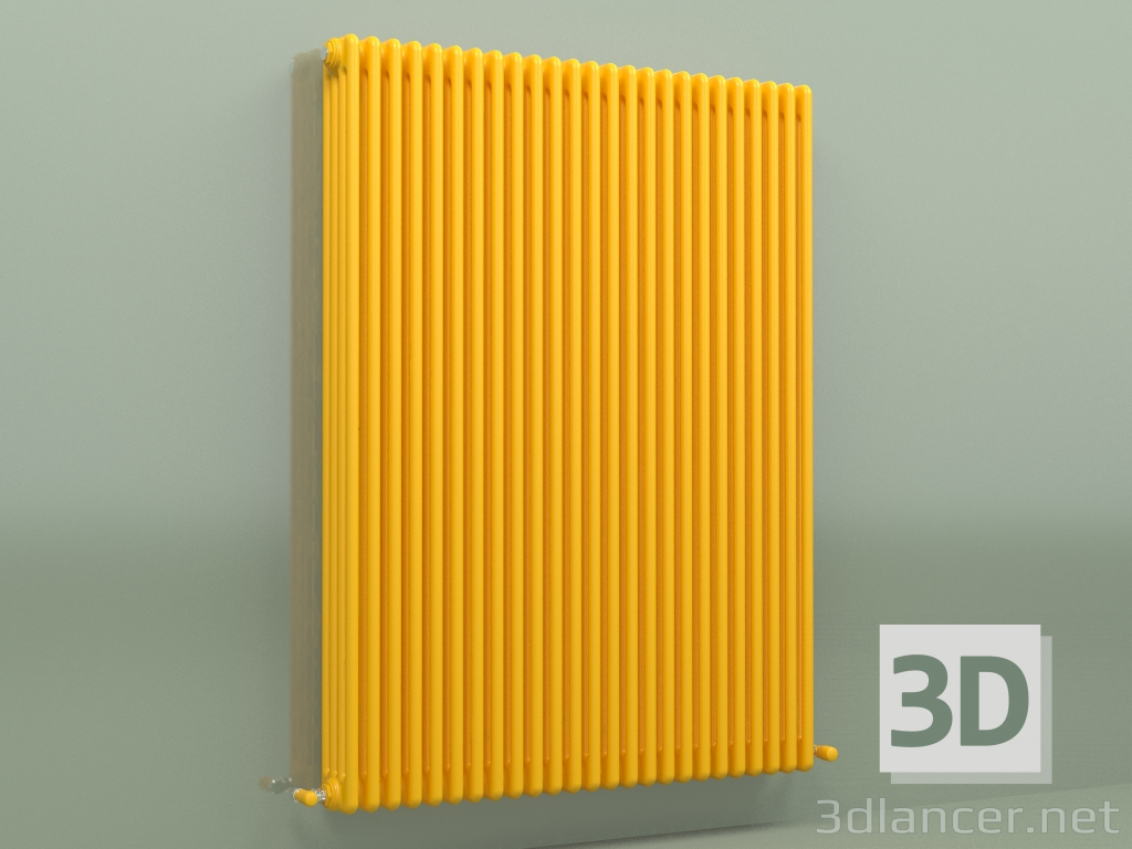 3d model Radiador TESI 4 (H 1500 25EL, Amarillo melón - RAL 1028) - vista previa