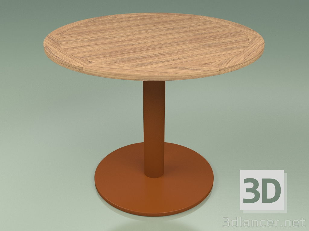 3d model Mesa 003 (óxido de metal, teca) - vista previa