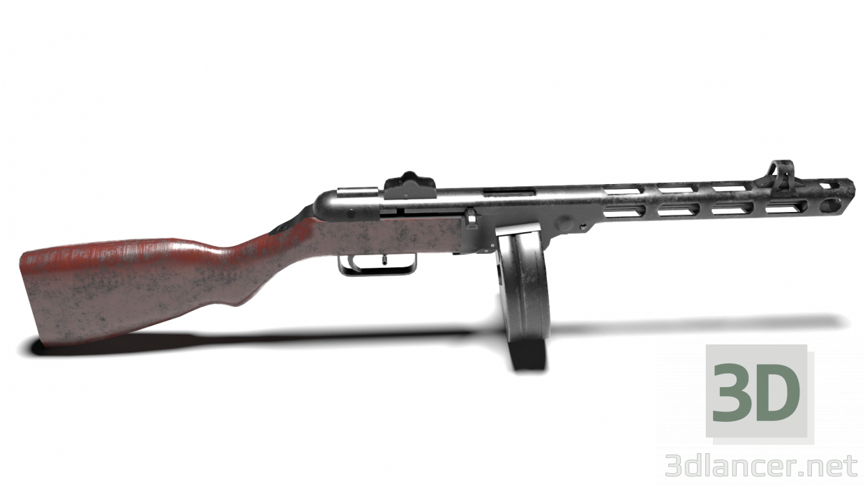 PPSH-41 3D-Modell kaufen - Rendern