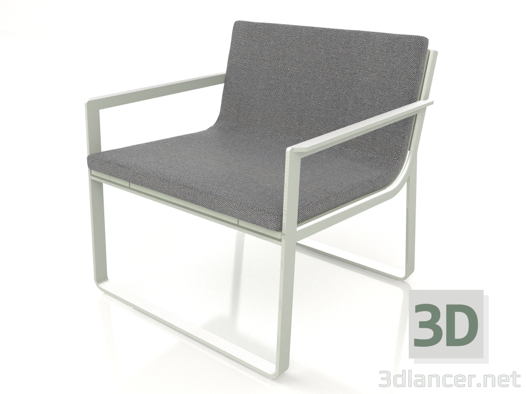 modello 3D Poltrona club (Grigio cemento) - anteprima